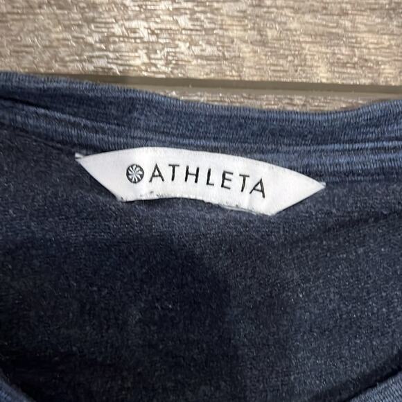 Athleta Women's Balance Pullover Micro Stripe Navy Heather Size 1X - Picture 8 of 12